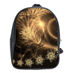 Golden Feather And Ball Decoration School Bags (xl)  by picsaspassion