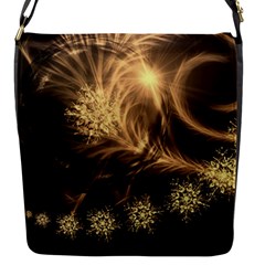 Golden Feather And Ball Decoration Flap Messenger Bag (s)