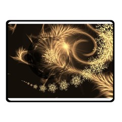 Golden Feather And Ball Decoration Double Sided Fleece Blanket (small) 