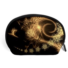 Golden Feather And Ball Decoration Accessory Pouches (large)  by picsaspassion