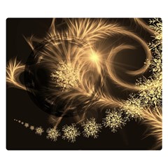 Golden Feather And Ball Decoration Double Sided Flano Blanket (small) 