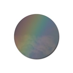 Between The Rainbow Rubber Coaster (round)  by picsaspassion