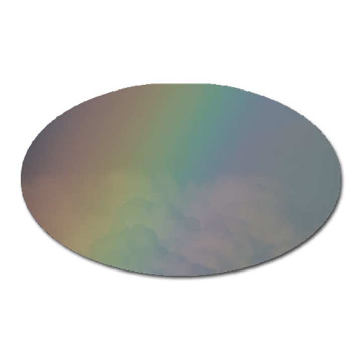 Between the Rainbow Oval Magnet