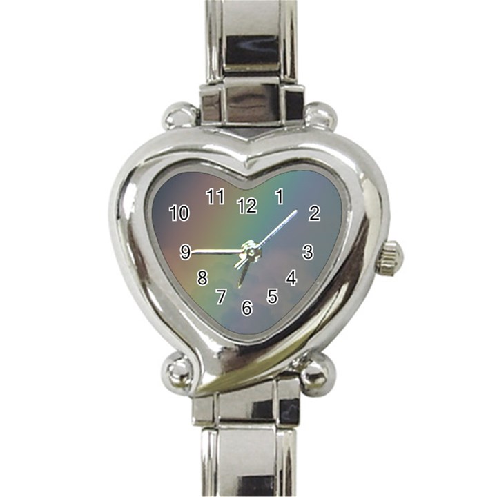 Between the Rainbow Heart Italian Charm Watch