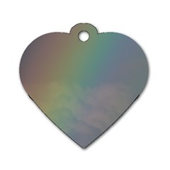 Between The Rainbow Dog Tag Heart (one Side)