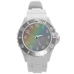 Between the Rainbow Round Plastic Sport Watch (L) Front