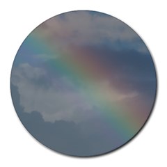 Rainbow In The Sky Round Mousepads by picsaspassion