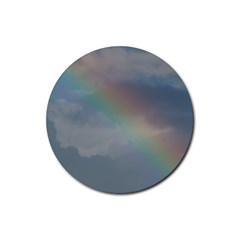 Rainbow In The Sky Rubber Round Coaster (4 Pack) 