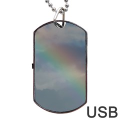 Rainbow In The Sky Dog Tag Usb Flash (one Side)