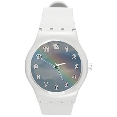 Rainbow In The Sky Round Plastic Sport Watch (m)