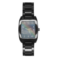 Rainbow In The Sky Stainless Steel Barrel Watch