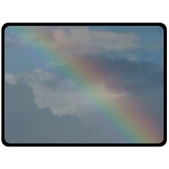 Rainbow In The Sky Double Sided Fleece Blanket (large) 