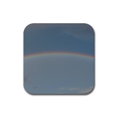 Colorful Rainbow Rubber Coaster (Square) 