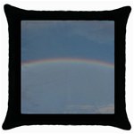 Colorful Rainbow Throw Pillow Case (Black) Front