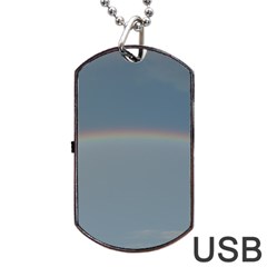 Colorful Rainbow Dog Tag USB Flash (One Side)