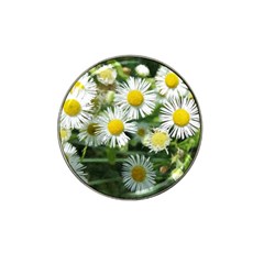 White Summer Flowers, Watercolor Painting Hat Clip Ball Marker