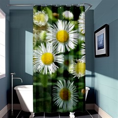 White Summer Flowers, Watercolor Painting Shower Curtain 36  X 72  (stall)  by picsaspassion