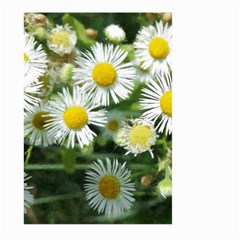 White Summer Flowers, Watercolor Painting Large Garden Flag (two Sides)