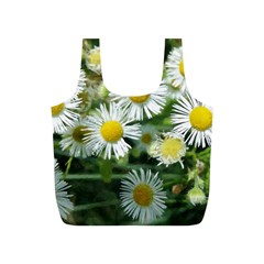 White Summer Flowers, Watercolor Painting Full Print Recycle Bags (s) 