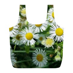 White Summer Flowers, Watercolor Painting Full Print Recycle Bags (l) 