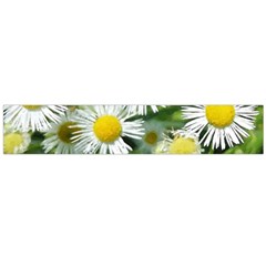 White Summer Flowers, Watercolor Painting Flano Scarf (large)