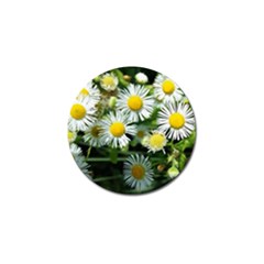 White Summer Flowers Oil Painting Art Golf Ball Marker