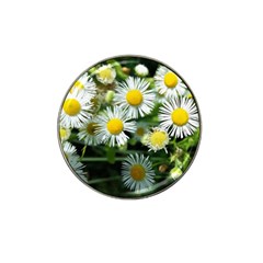 White Summer Flowers Oil Painting Art Hat Clip Ball Marker