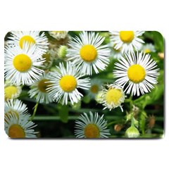 White Summer Flowers Oil Painting Art Large Doormat 