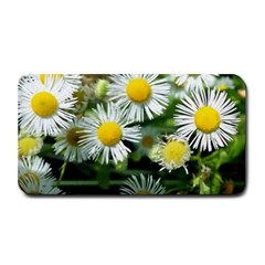 White Summer Flowers Oil Painting Art Medium Bar Mats by picsaspassion