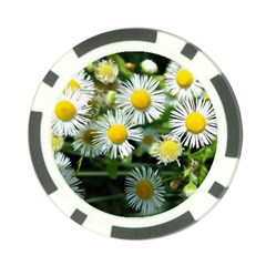 White Summer Flowers Oil Painting Art Poker Chip Card Guards