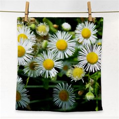 White Summer Flowers Oil Painting Art Face Towel