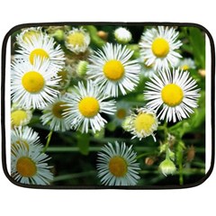 White Summer Flowers Oil Painting Art Fleece Blanket (mini)