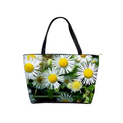 White Summer Flowers Oil Painting Art Shoulder Handbags by picsaspassion