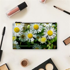 White Summer Flowers Oil Painting Art Cosmetic Bag (small) 