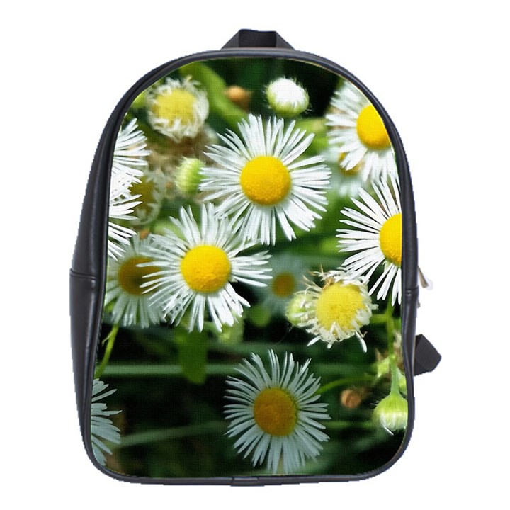 White summer flowers oil painting art School Bags(Large) 