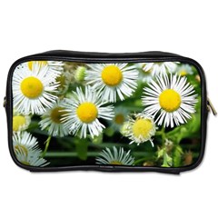 White Summer Flowers Oil Painting Art Toiletries Bags 2-side