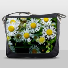 White Summer Flowers Oil Painting Art Messenger Bags