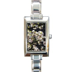 Japanese Cherry Blossom Rectangle Italian Charm Watch by picsaspassion