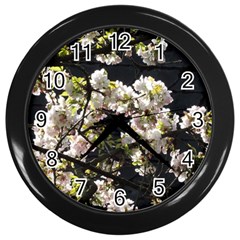 Japanese Cherry Blossom Wall Clocks (black)