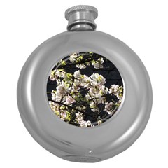 Japanese Cherry Blossom Round Hip Flask (5 Oz)