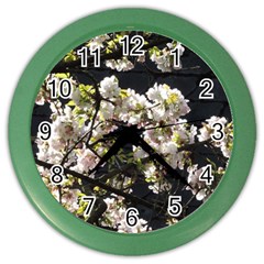 Japanese Cherry Blossom Color Wall Clocks by picsaspassion