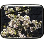 Japanese cherry blossom Double Sided Fleece Blanket (Mini)  35 x27  Blanket Back