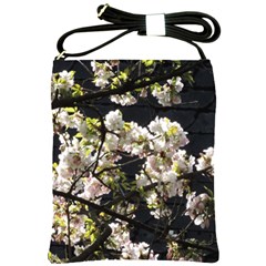 Japanese Cherry Blossom Shoulder Sling Bags by picsaspassion