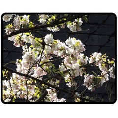 Japanese Cherry Blossom Fleece Blanket (medium) 