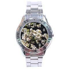 Japanese Cherry Blossom Stainless Steel Analogue Watch