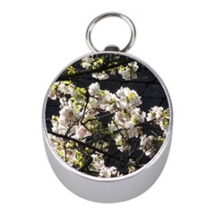 Japanese Cherry Blossom Mini Silver Compasses