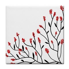 Elegant Tree Tile Coasters by Valentinaart