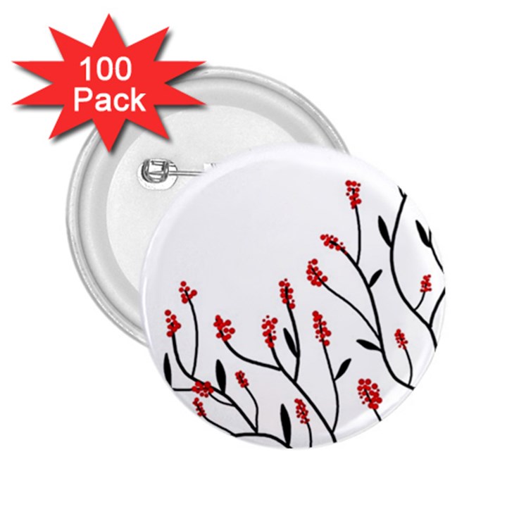 Elegant tree 2.25  Buttons (100 pack) 