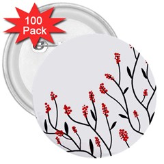 Elegant Tree 3  Buttons (100 Pack)  by Valentinaart