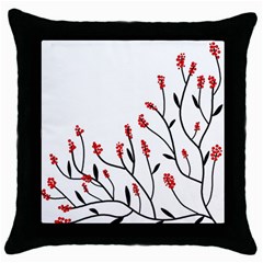 Elegant Tree Throw Pillow Case (black)